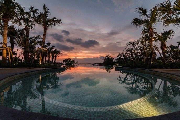 グスクプールから望むサンセット