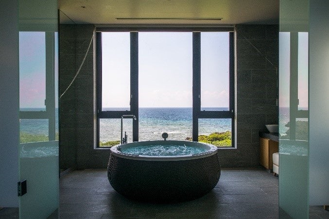 スパ はなり スイートルームにはプライベートバスを完備