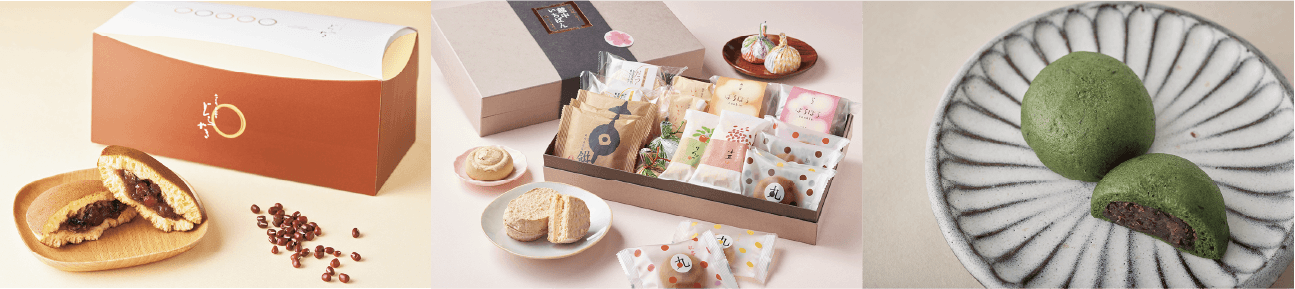 冠婚葬祭や日々のおやつ、地元に根付いた季節の和菓子など幅広く取り揃えております。