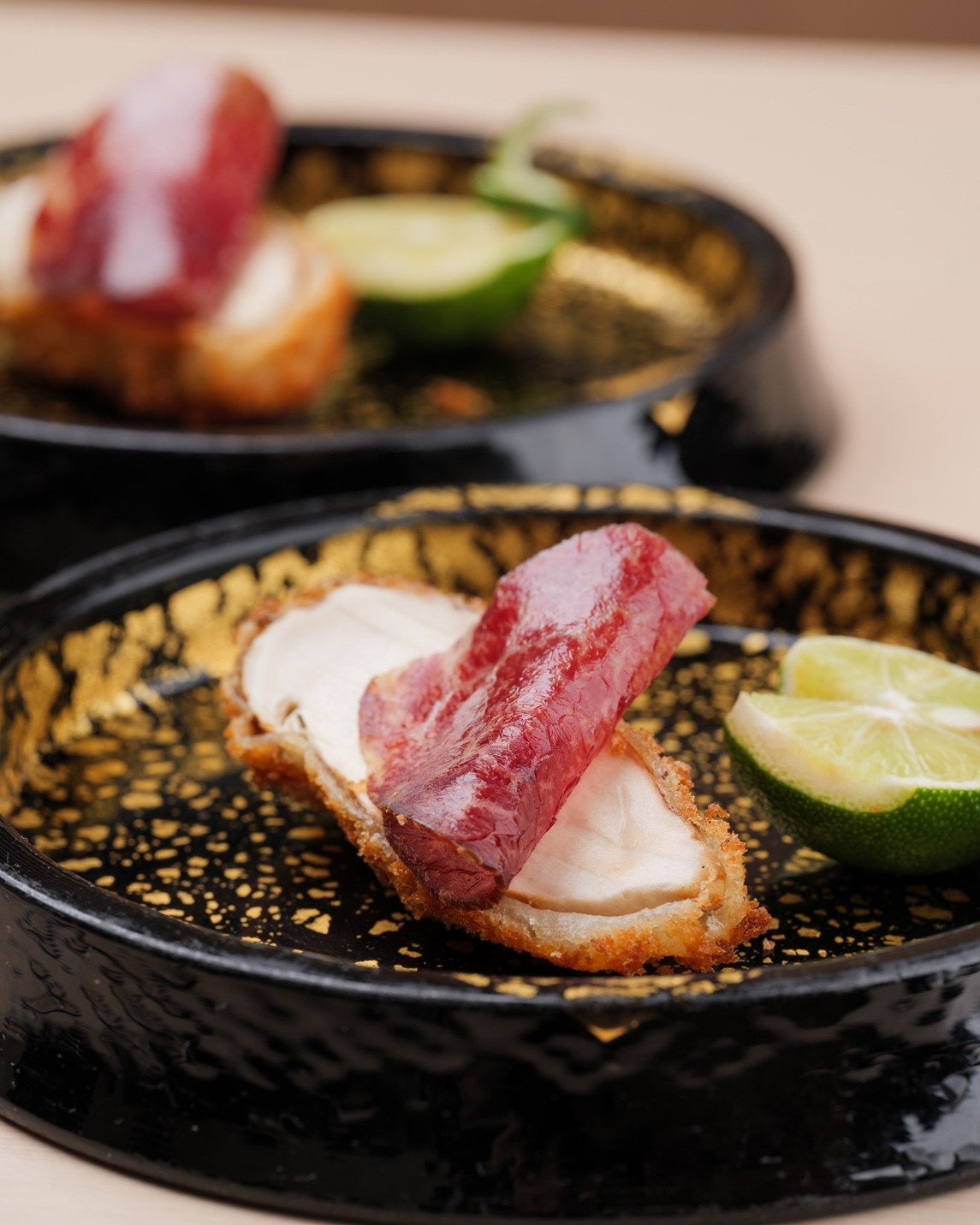 和牛削り節と松茸のフリット