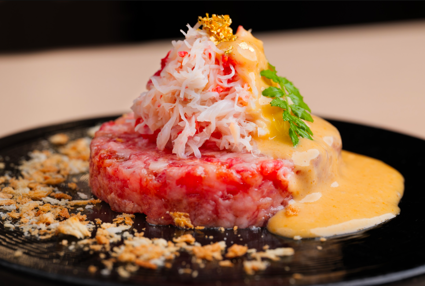 和牛の蟹クリームユッケ