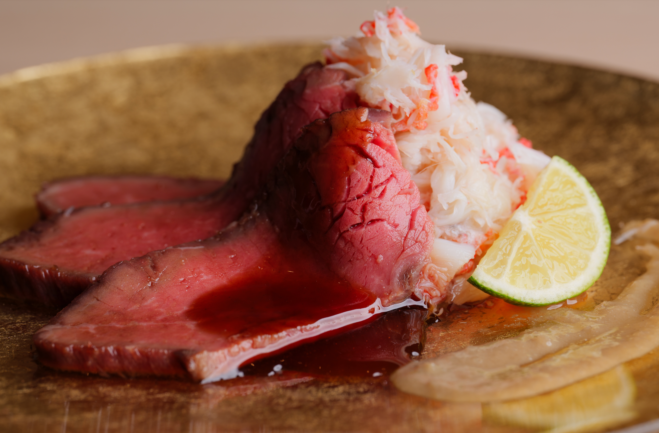 蟹と和牛のたたき