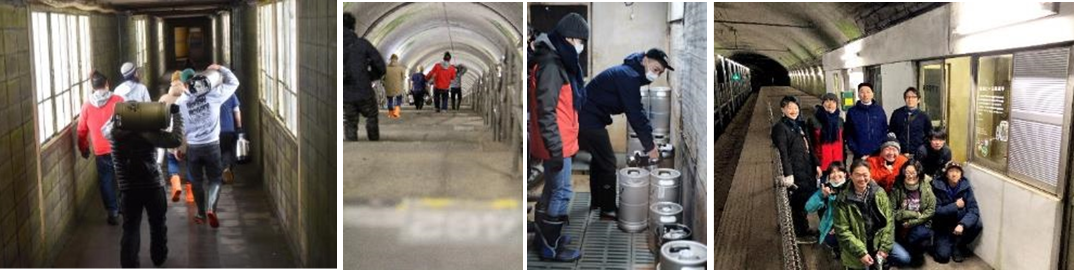 クラフトビールを運ぶ様子