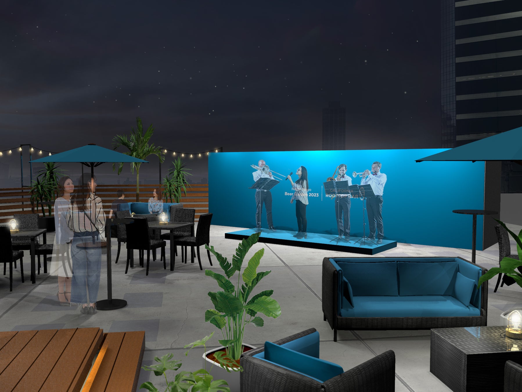 毎週金、土曜日の夜にはミュージックライブも