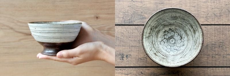 内側には3種類の模様が描かれ、栗ごはんを食べ進めると現れる景色の変化を楽しめる