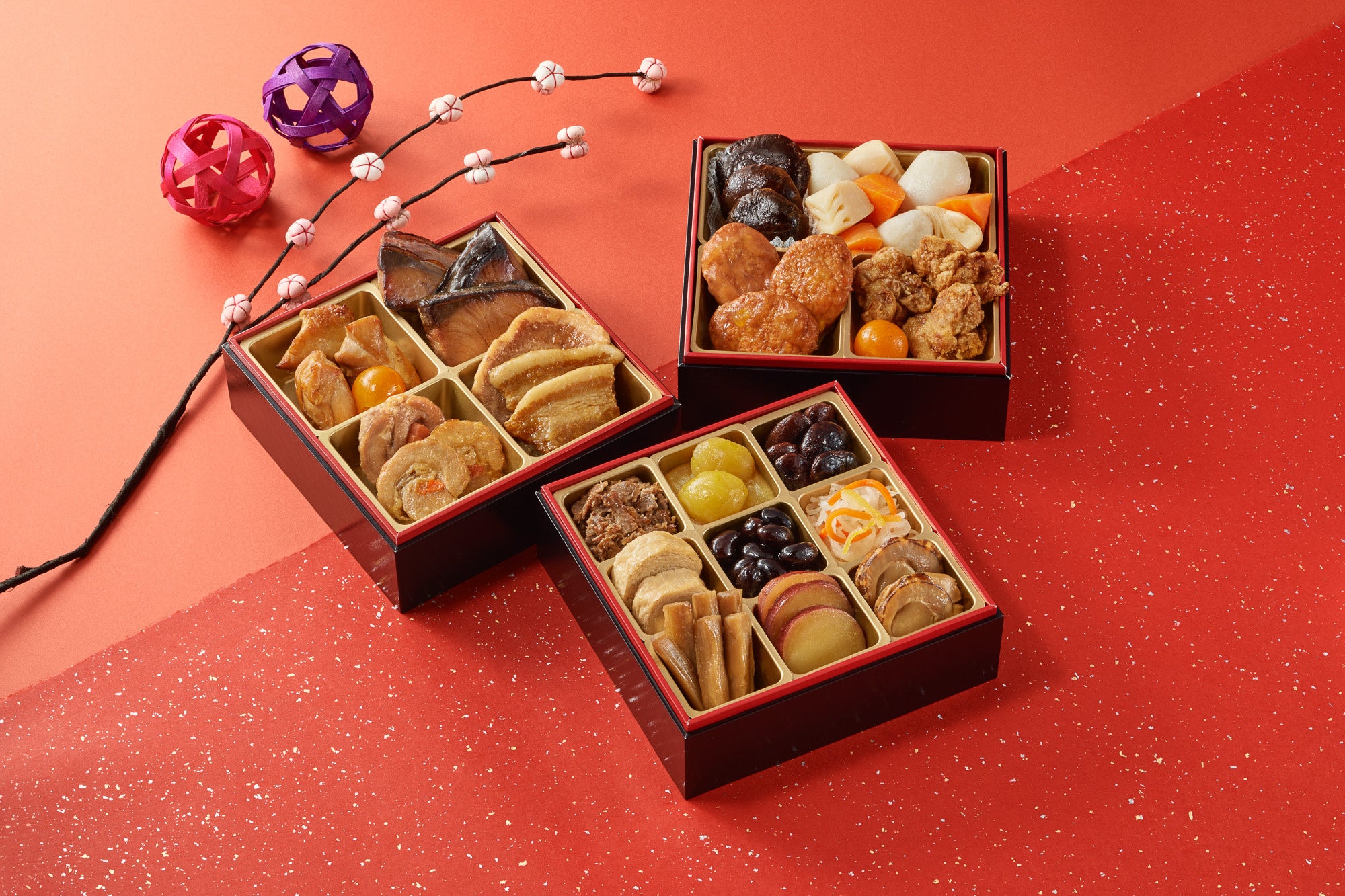 「のぞみ」(2~3 人前) 18 品目、和風 3 段重、20,000 円(税込・送料無料)