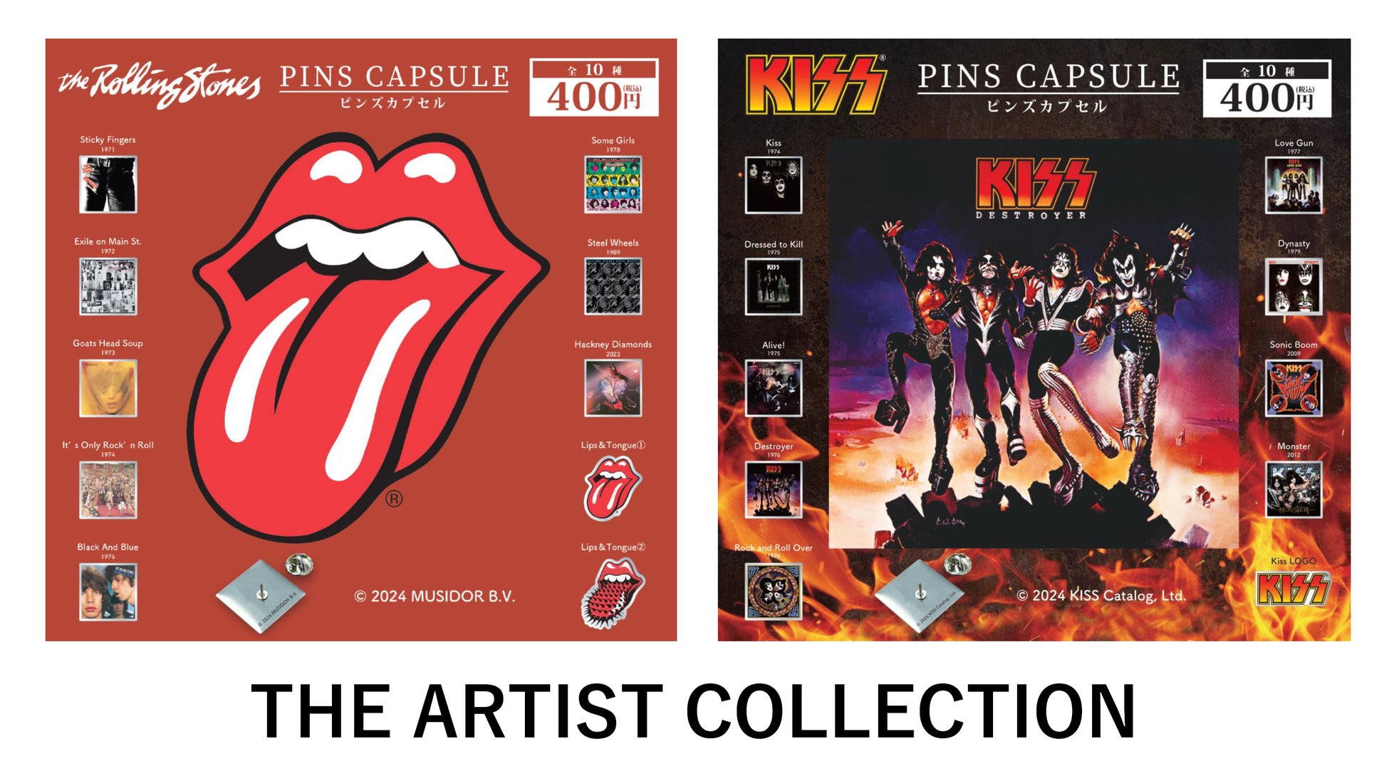 The Rolling Stones ローリング ストーンズ ピンバッジ 海外アーティストのアルバムジャケットやロゴをデザインした