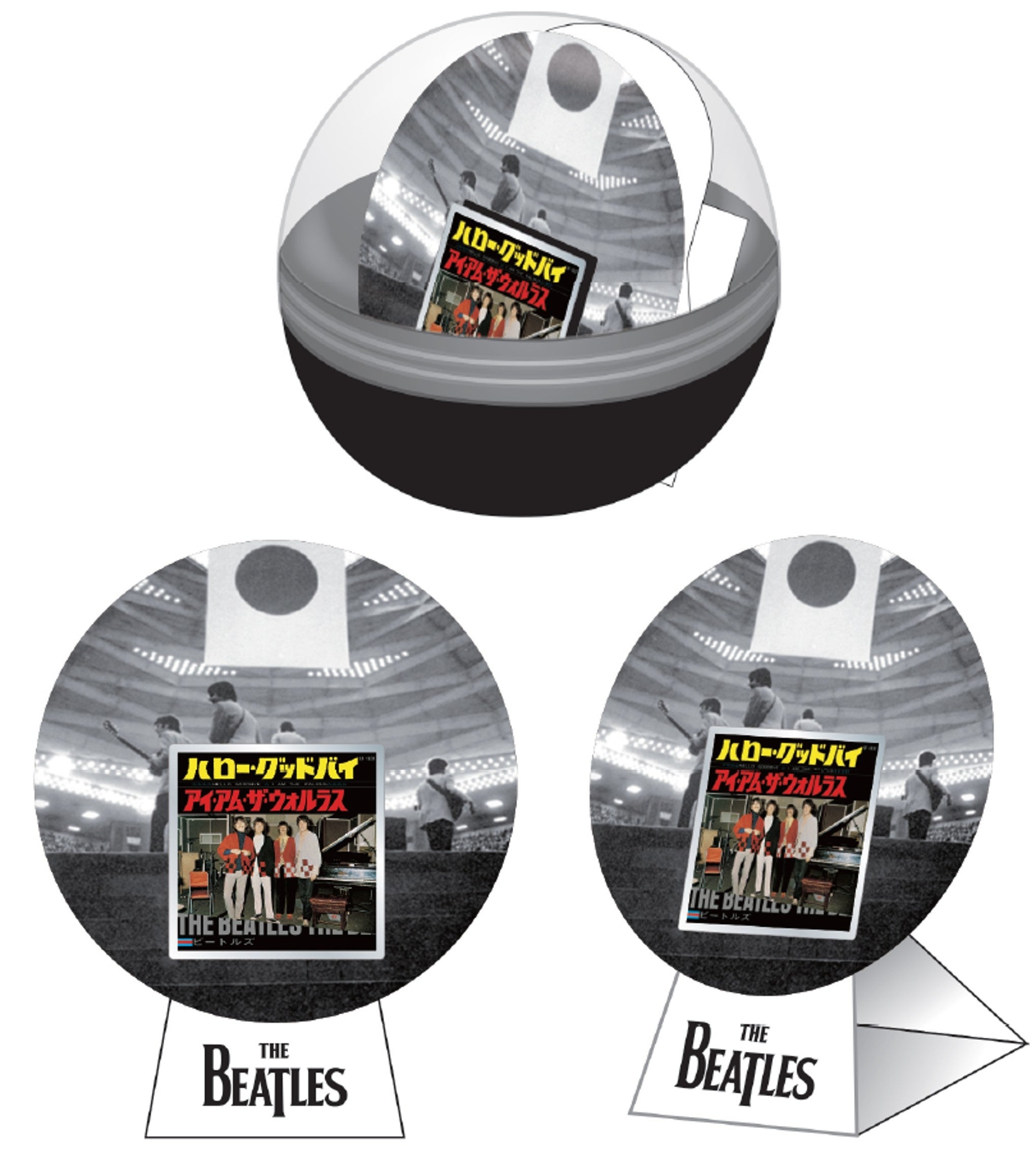 アーティストのアルバムジャケットやロゴをデザインしたピンズカプセル