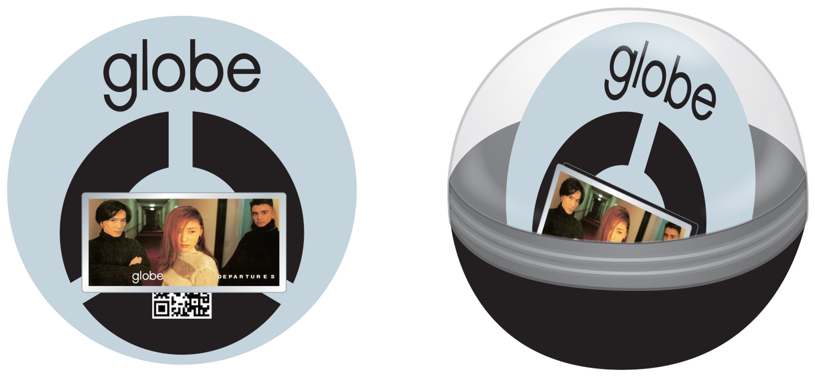 アーティストのアルバムジャケットやロゴをデザインしたピンズカプセル