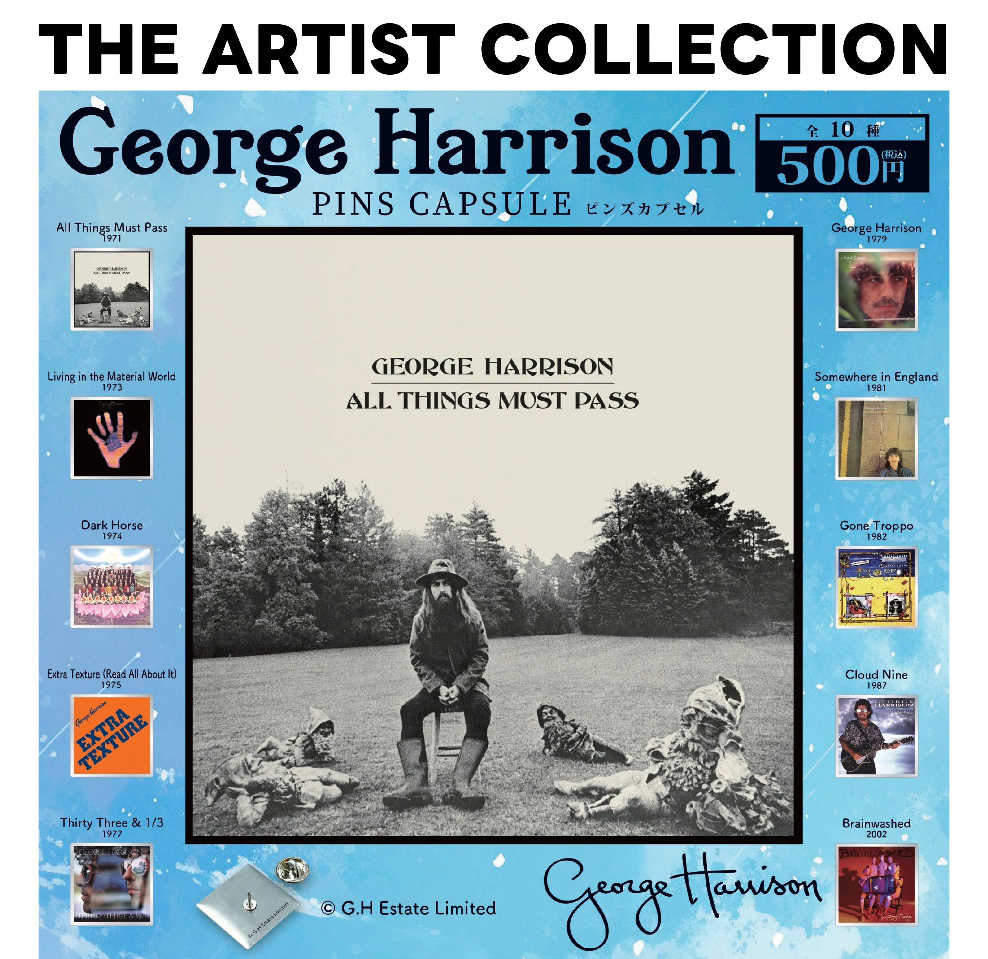 アーティストの作品アートワークやロゴをデザインしたカプセルトイシリーズの最新作「George Harrison（ジョージ・ハリスン）」を2026年10月16日(金)より順次発売