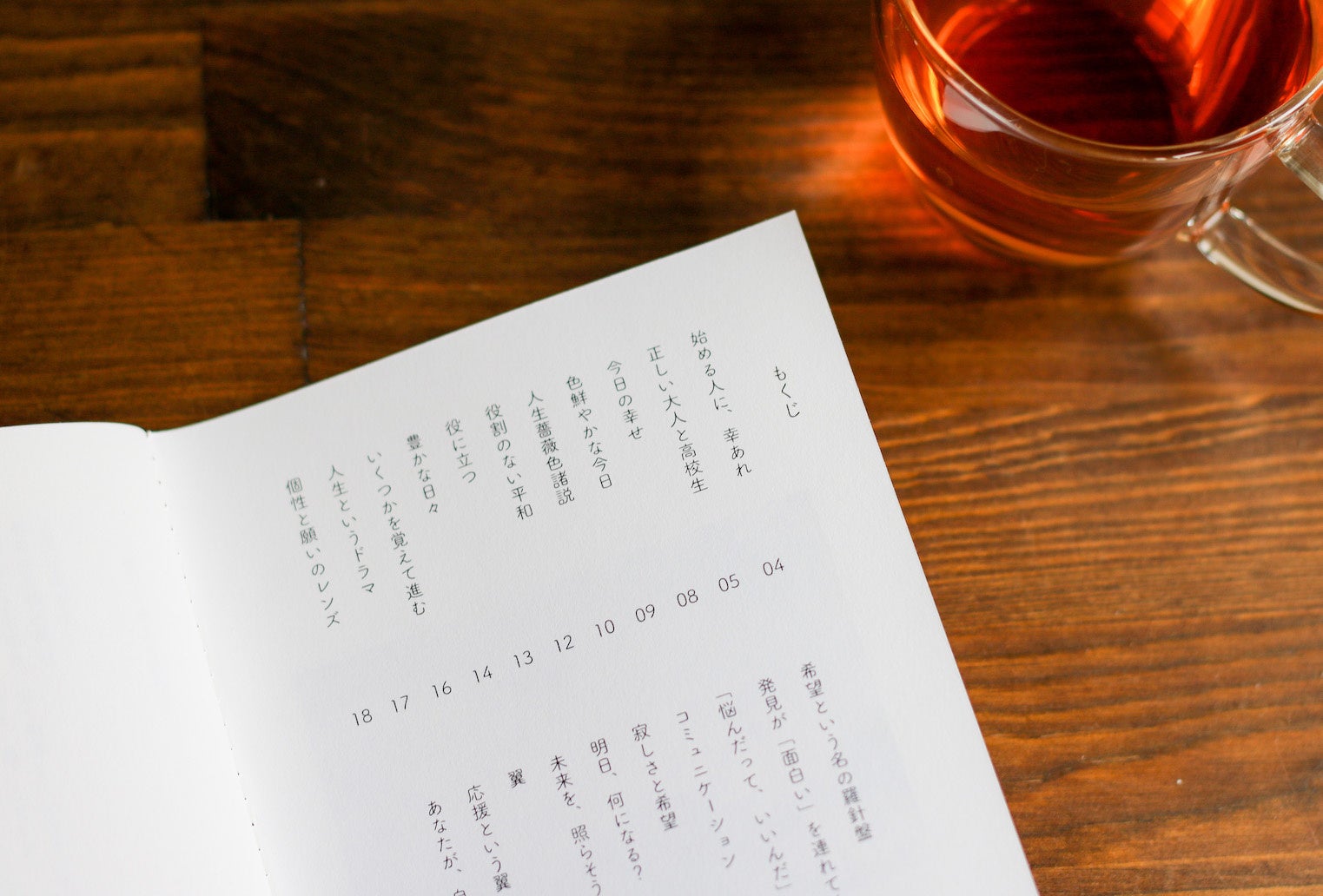 「小さな日々の言葉たち」発売のきっかけとなった、2020年に発行、完売した小冊子「大きな空を眺めるように」。