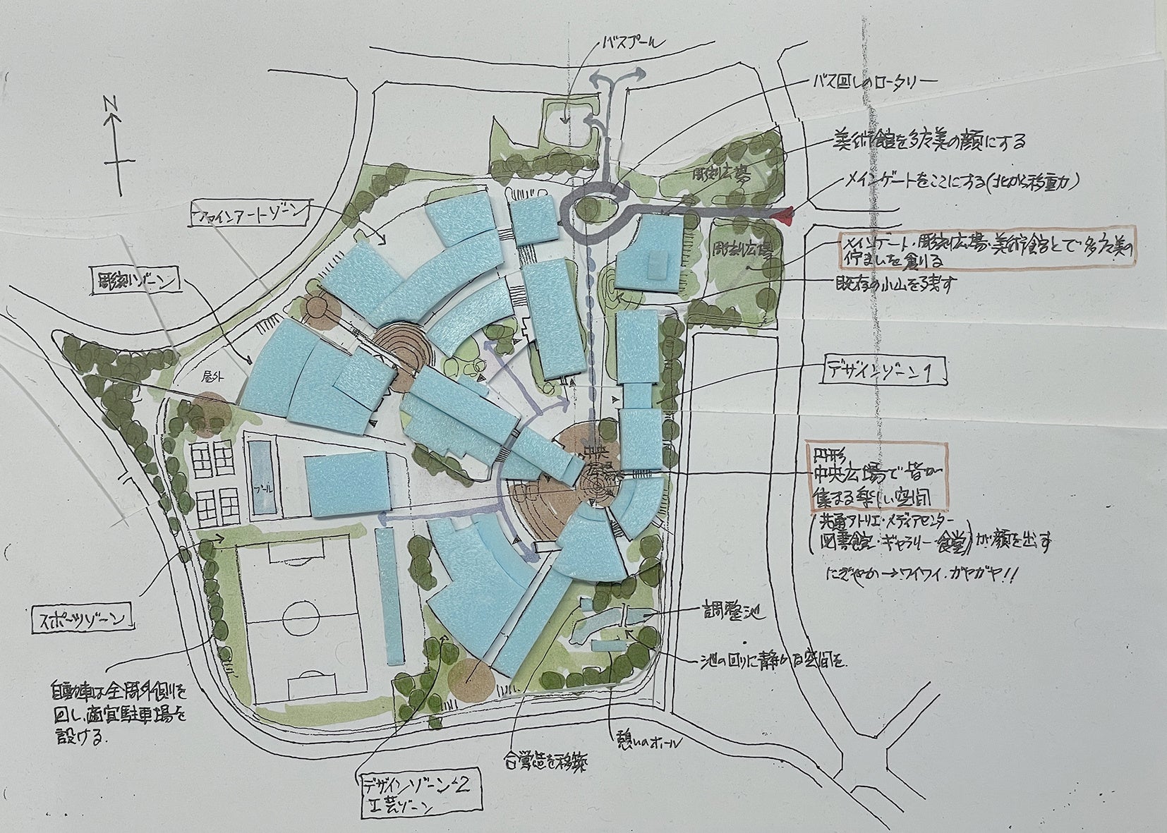 配置のシミュレーション模型