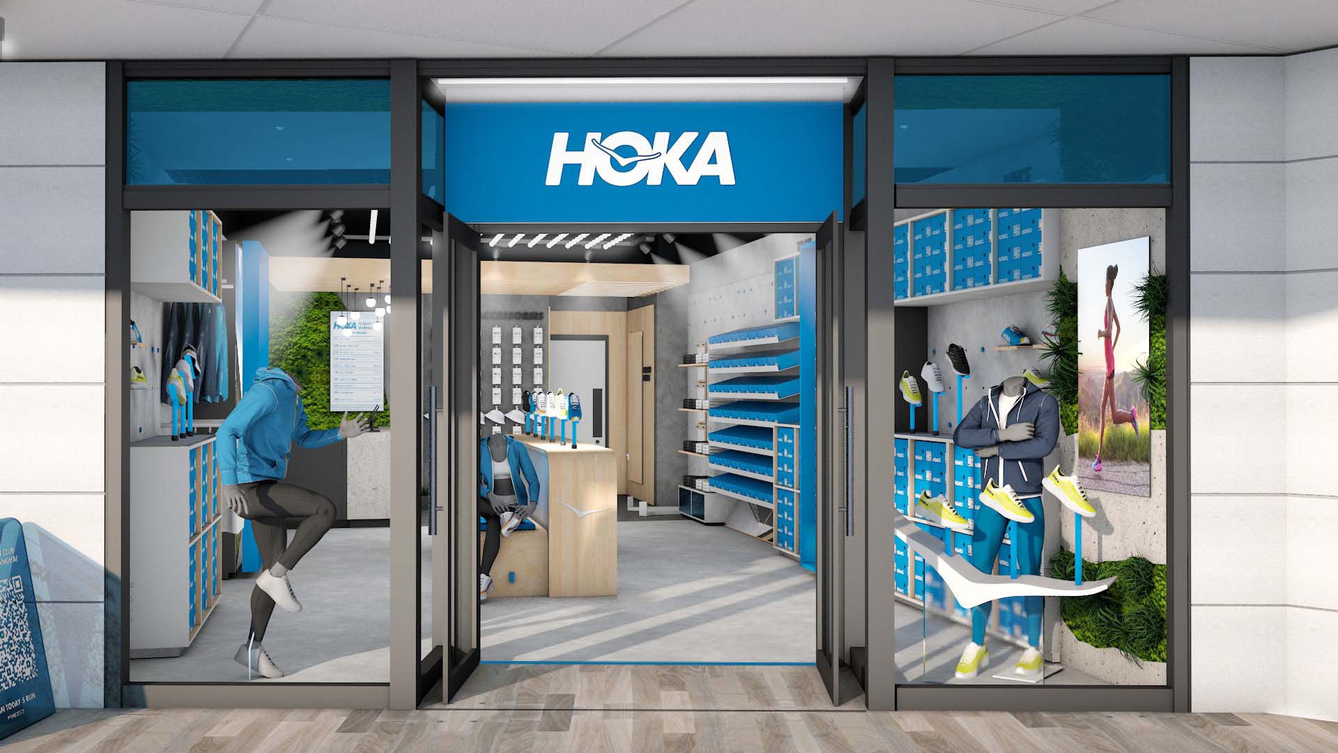 HOKAの国内初となる実店舗「HOKA 三井アウトレットパーク 横浜