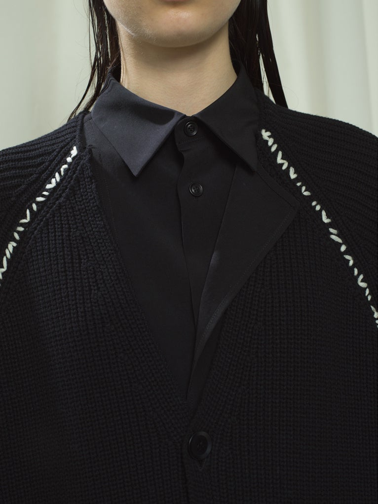 Yohji Yamamoto Pre Fall 2023 シワ加工ボウタイシャツ