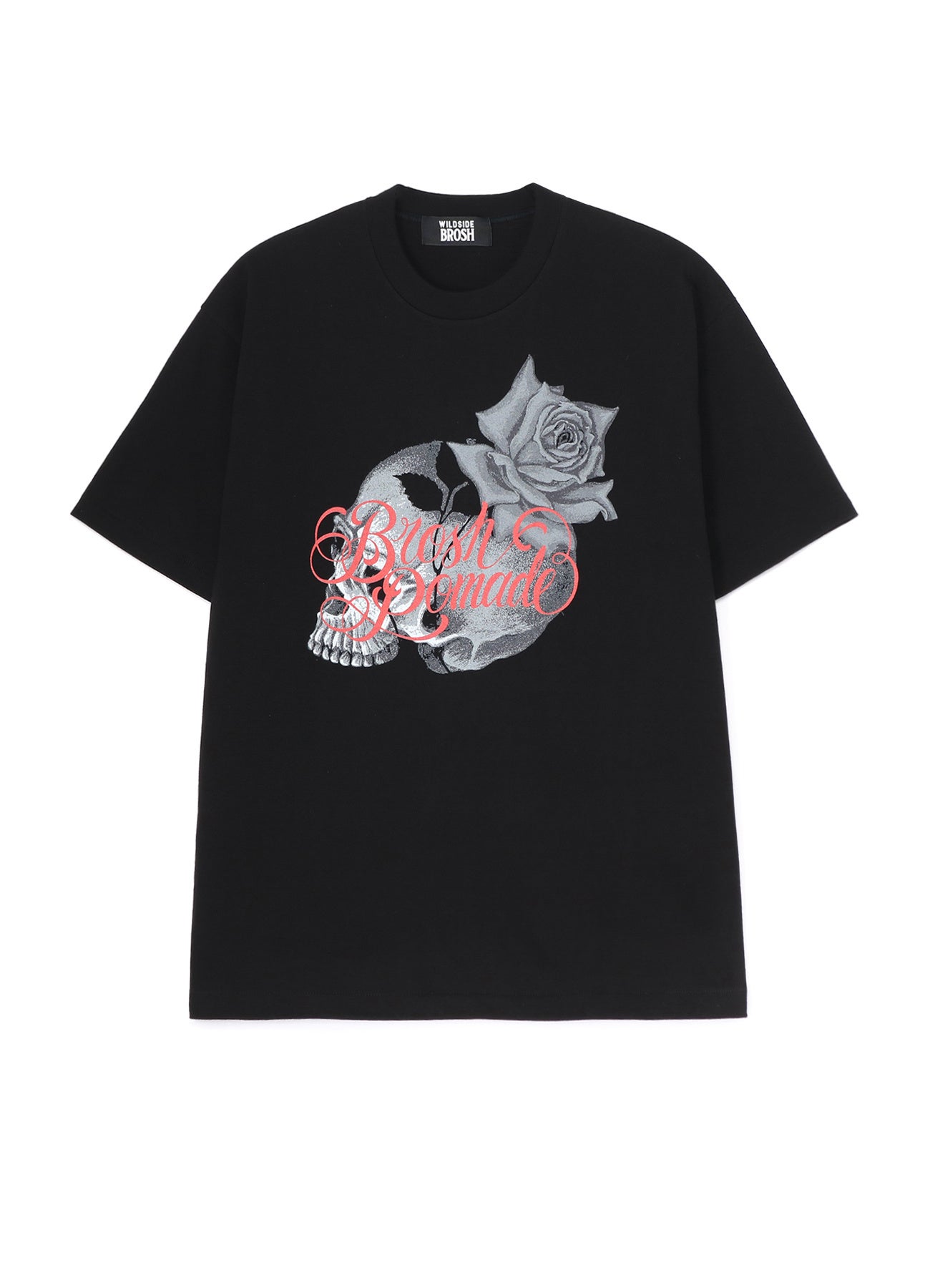 ヨウジヤマモト 牡丹スカル半袖シャツ