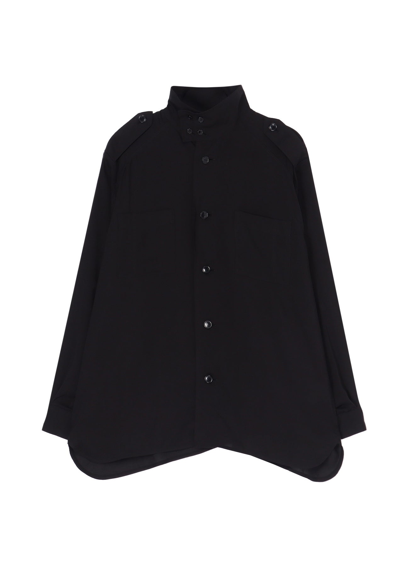 ヨウジヤマモト　スタンド衿シャツ　テンセル STAND COLLAR BLOUSE(S BLACK): Vintage｜THE SHOP YOHJI YAMAMOTO