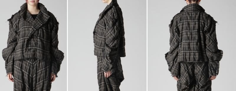 お洒落✨　リミフゥ　ジャケット　変型　ボア　ウール　ヨウジヤマモト　黒　Ｓ リミ フゥ】2024-25秋冬 新作コレクション を11月1日（金）より発売