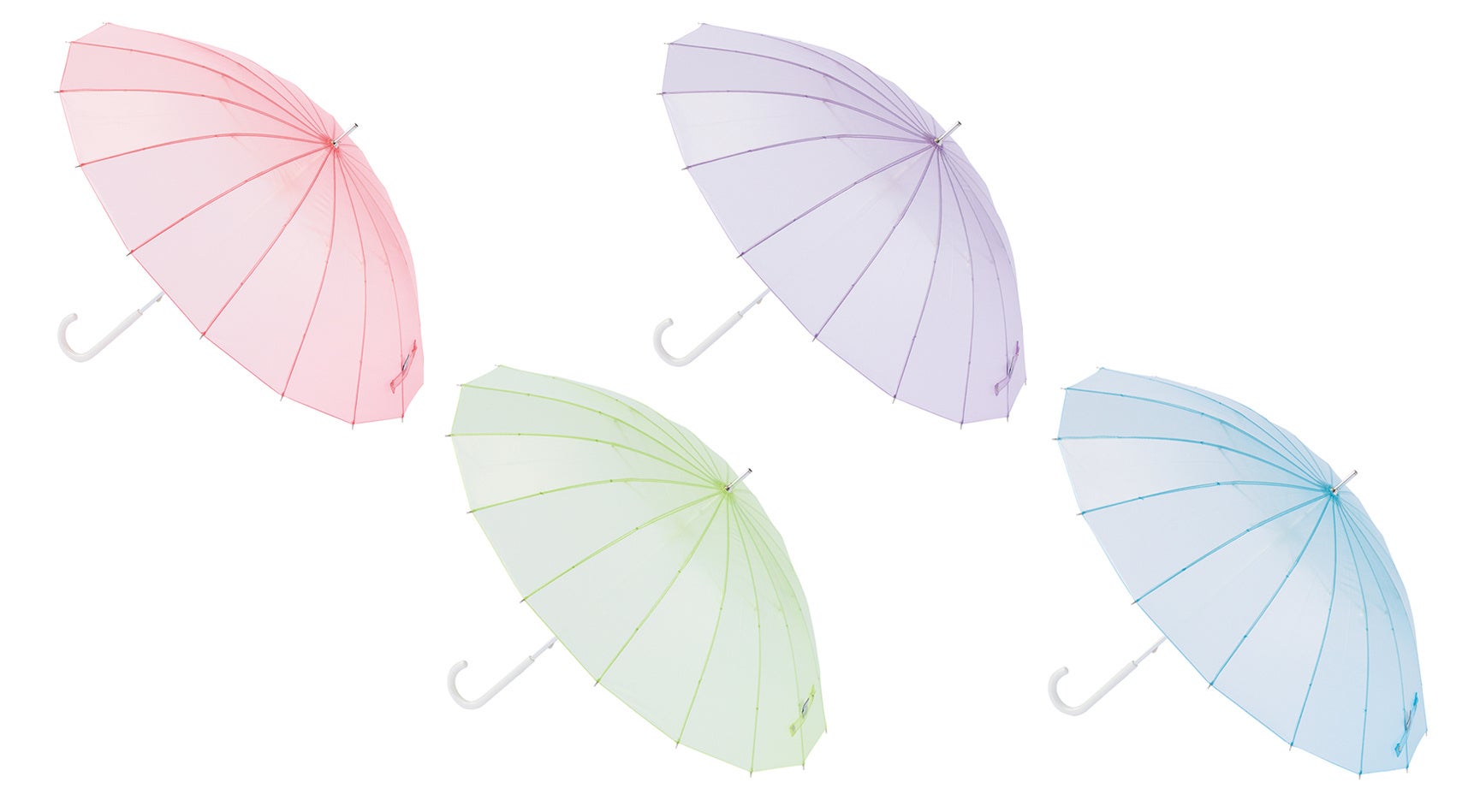 estaa TPUビニール傘 トリコット　オレンジ、イエロー、パープル、ブルー　各3,080円