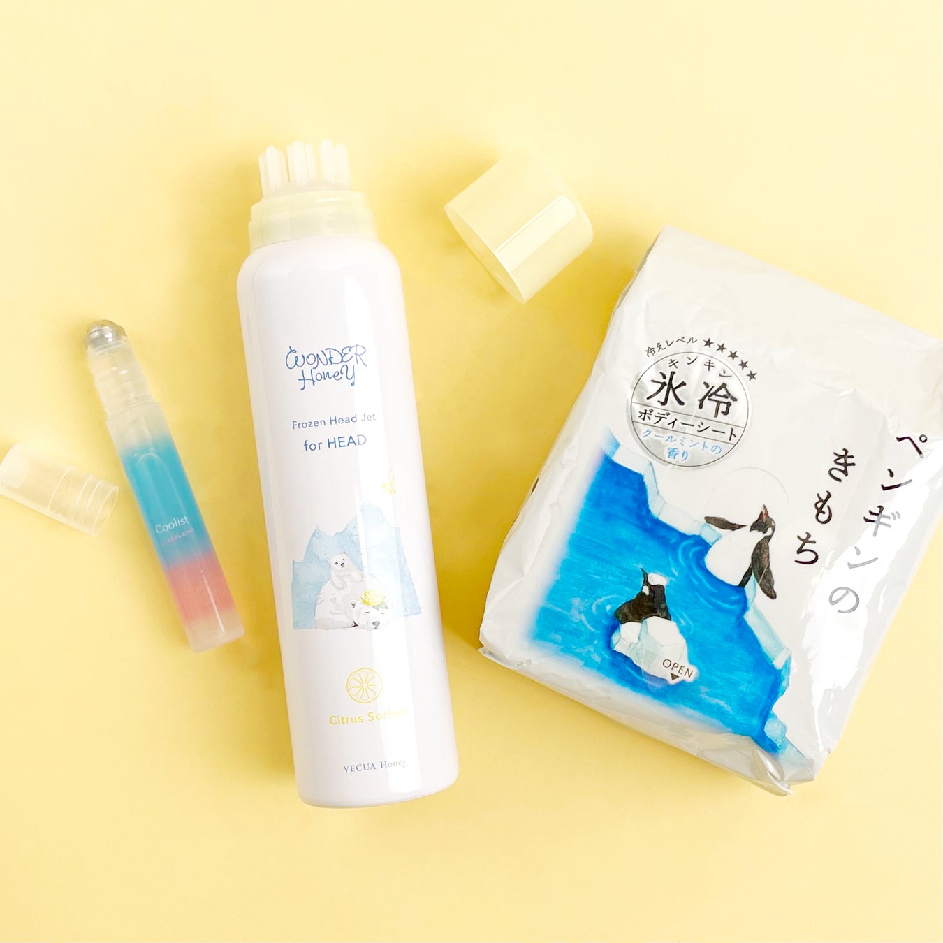 外出先で重宝するスーッと心地よい使用感のアイテム。同時に気分もリフレッシュ!