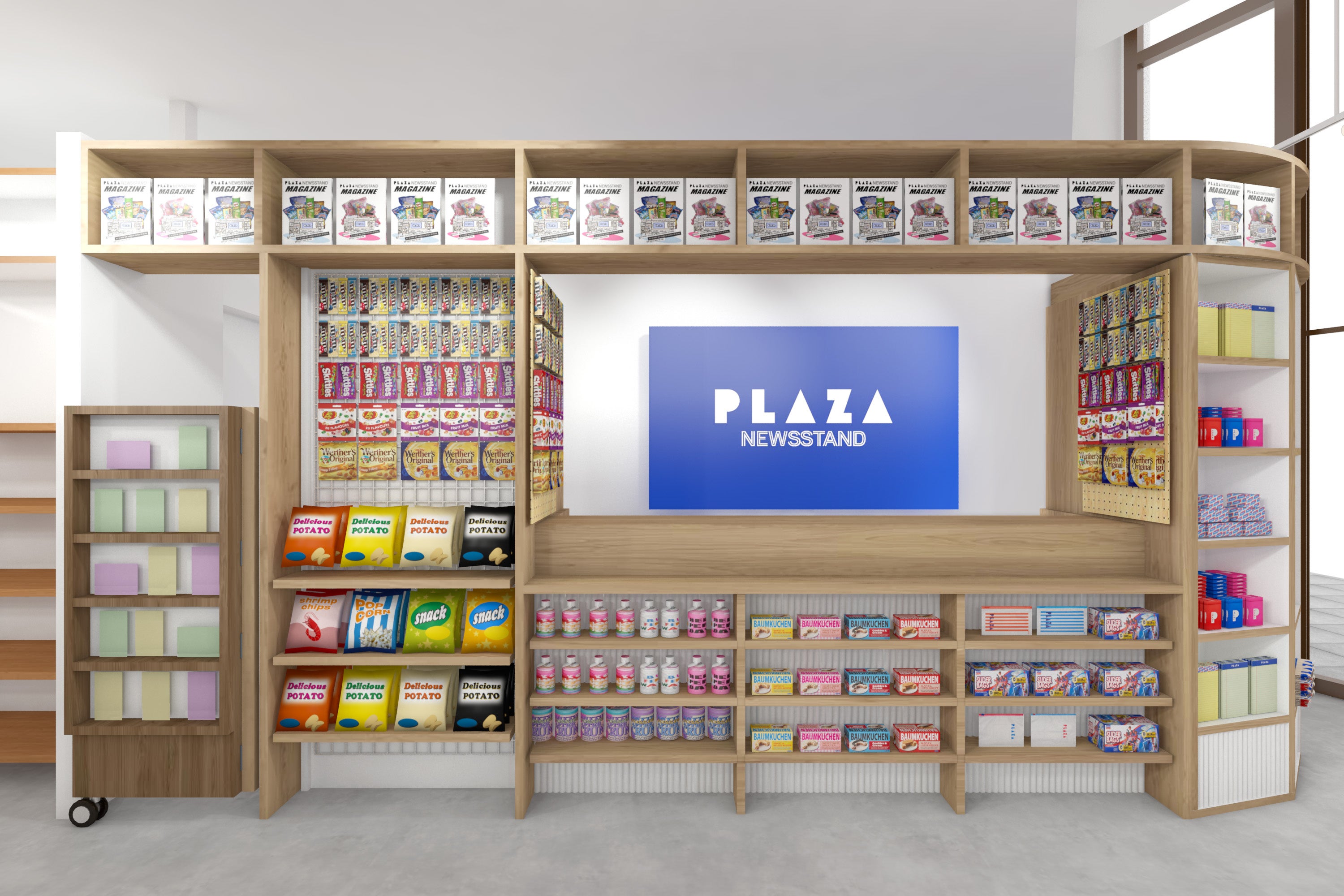 PLAZA NEWSSTAND 赤坂店 店内イメージパース