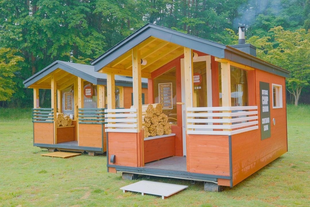 マウントフジキャンプリゾート特製 フィンランド本格サウナとバレルサウナ