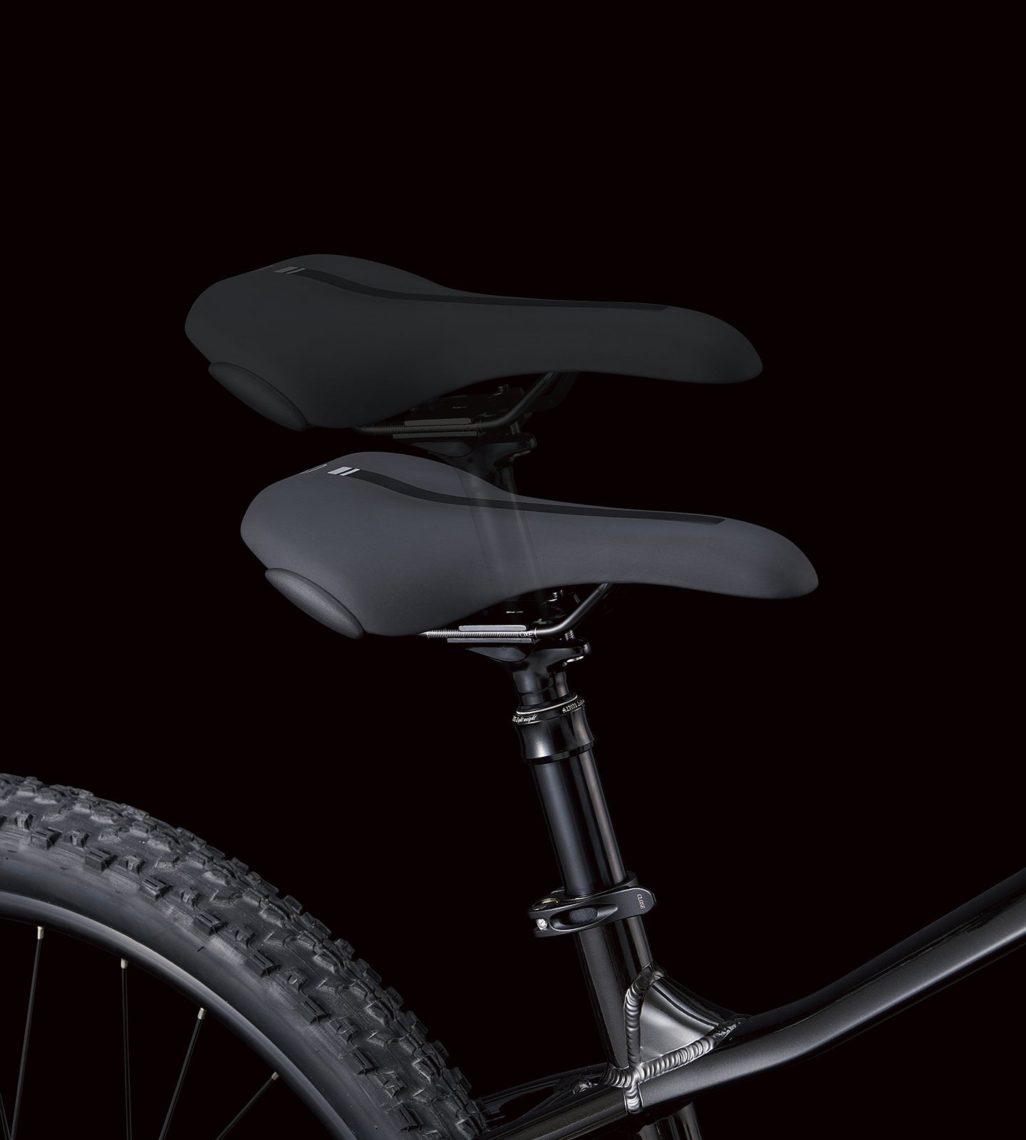 ドロッパーシートポストとサドル