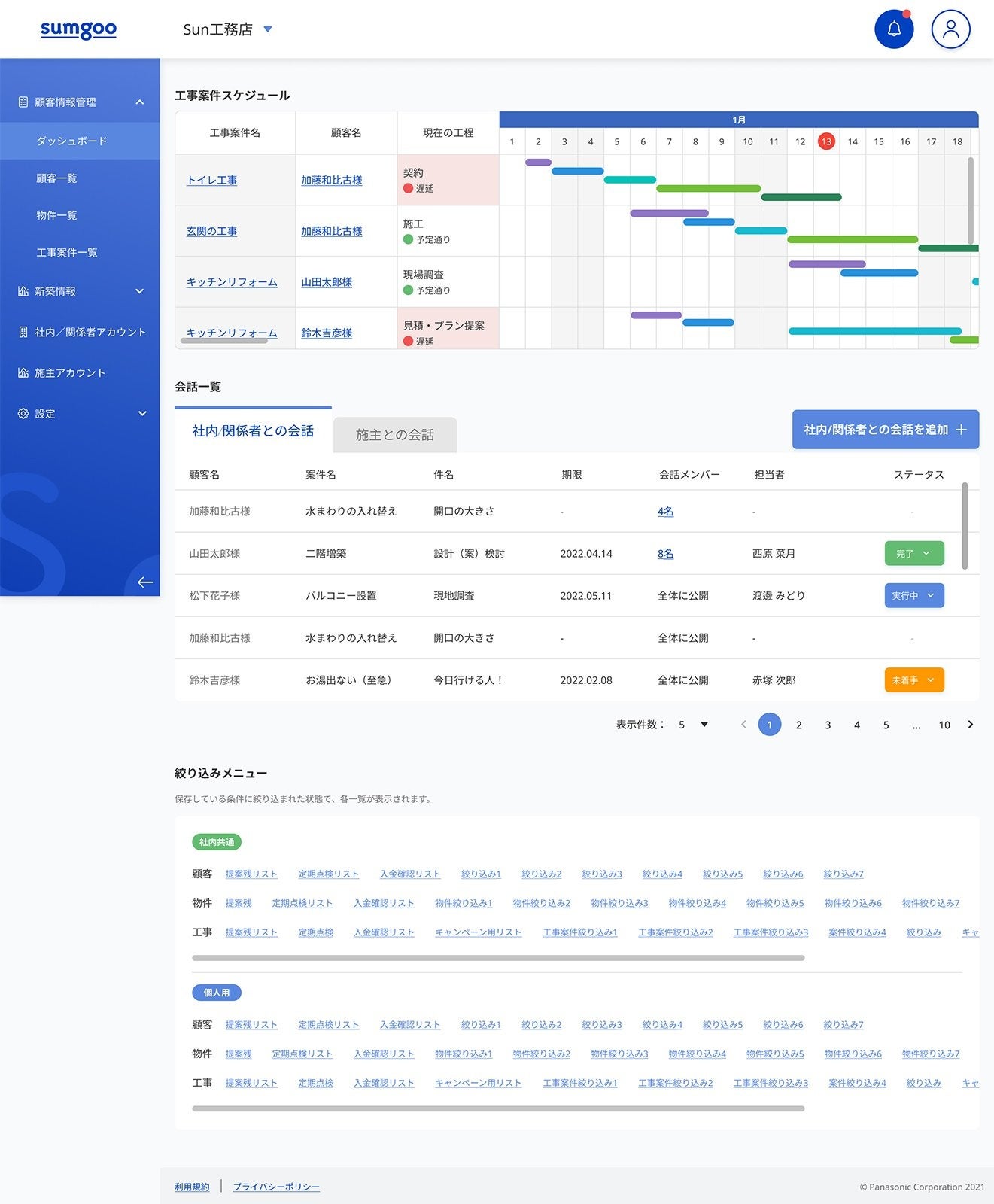 ダッシュボード