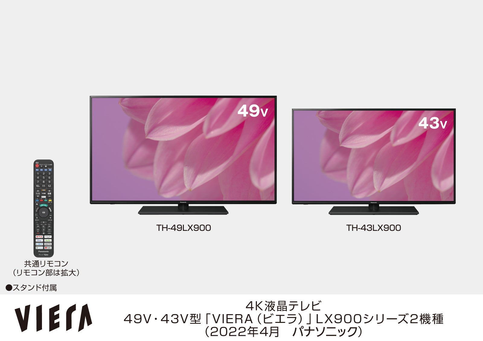 液晶テレビ「4Kビエラ」LX900シリーズ2機種