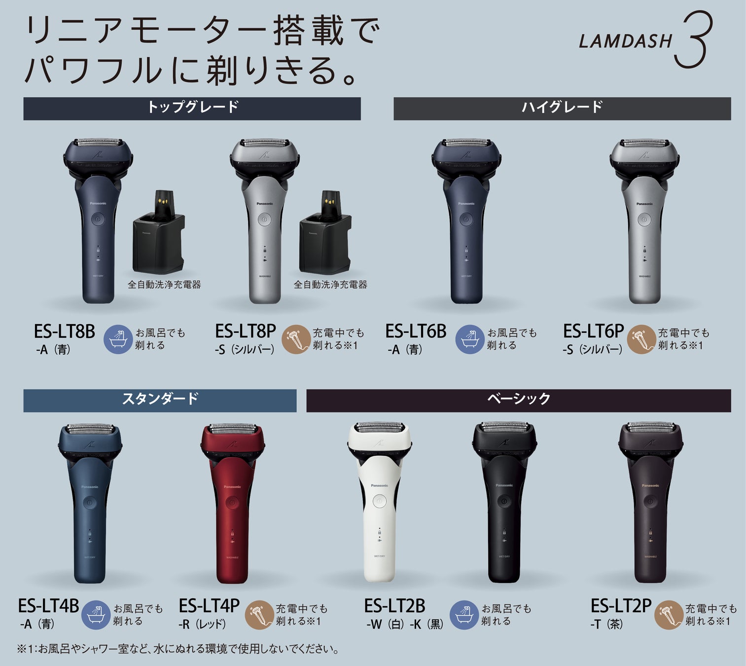 メンズシェーバー「ラムダッシュ」に、新スキンケアシェーバーES-MT22