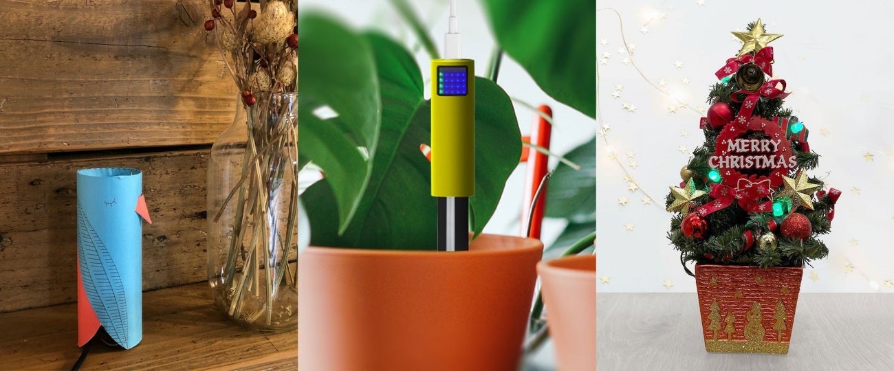 左より：CO2換気アラートデバイス、Watering Unit、スマートオーナメント