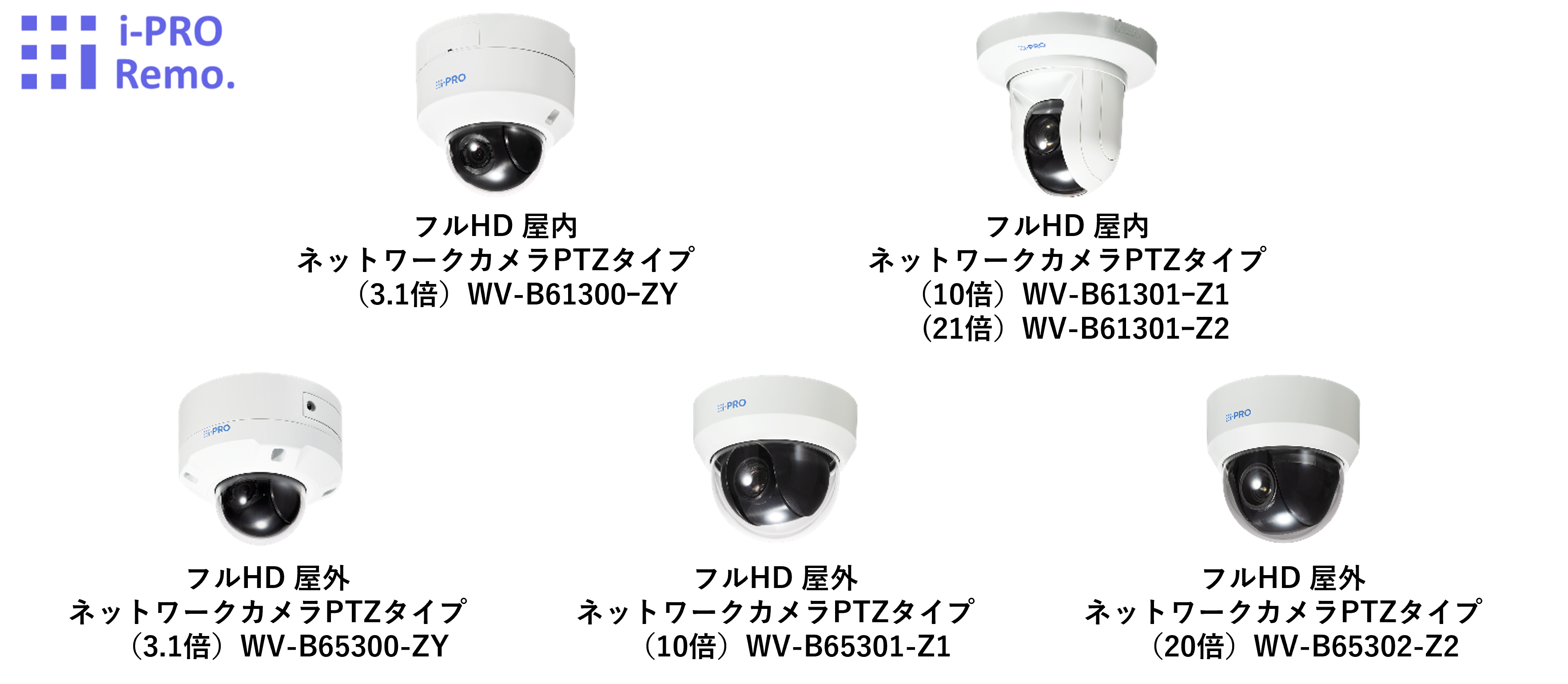 パナソニック フルHD屋内ネットワークカメラ PTZタイプ(3.1倍) WV-B61300-ZY パナソニック フルHD屋内ネットワークカメラ PTZタイプ(3.1倍) WV