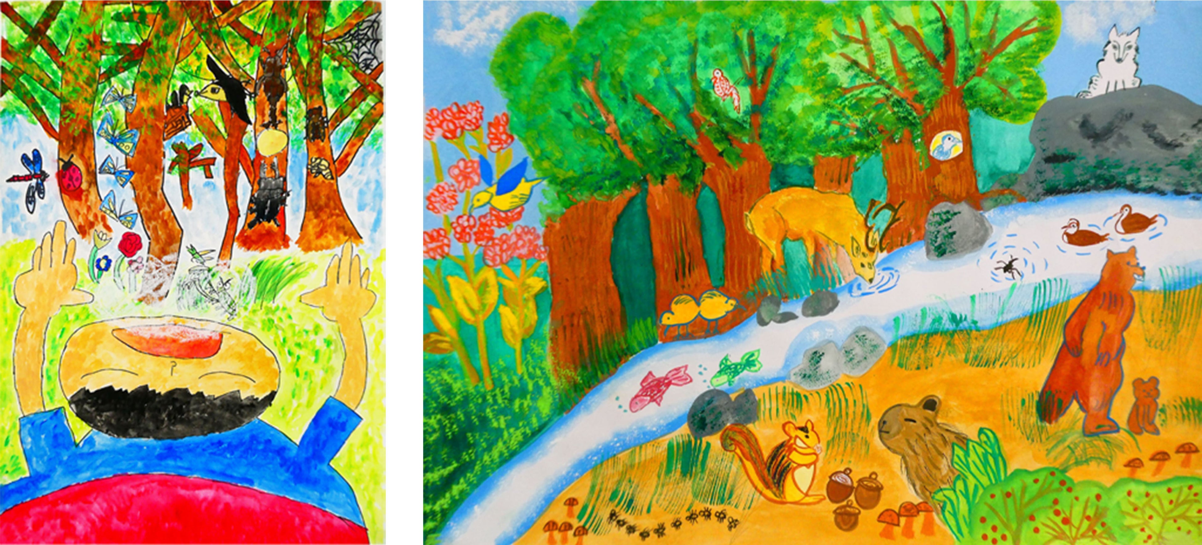 きれいな空気・水と生きもの」をテーマにした「第17回環境絵画 ...