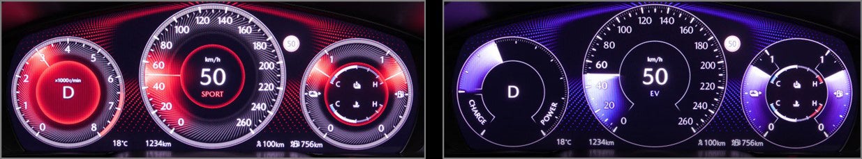 モード表示のイメージ（スポーツモード、EVモード）（2）