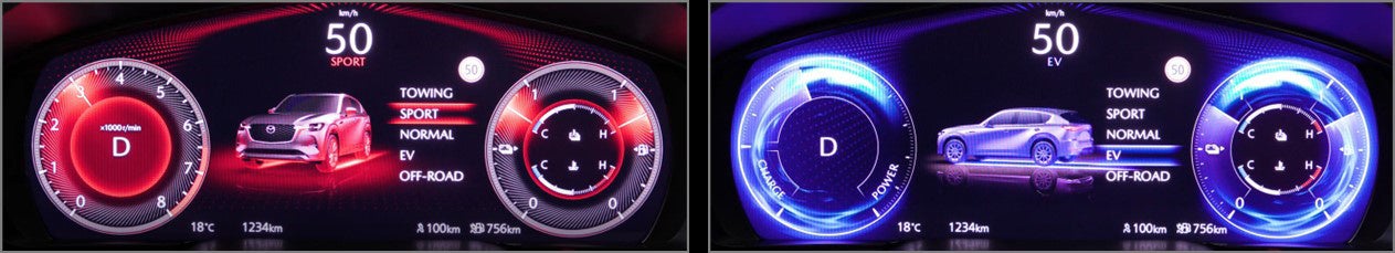 モード表示のイメージ（スポーツモード、EVモード）（1）