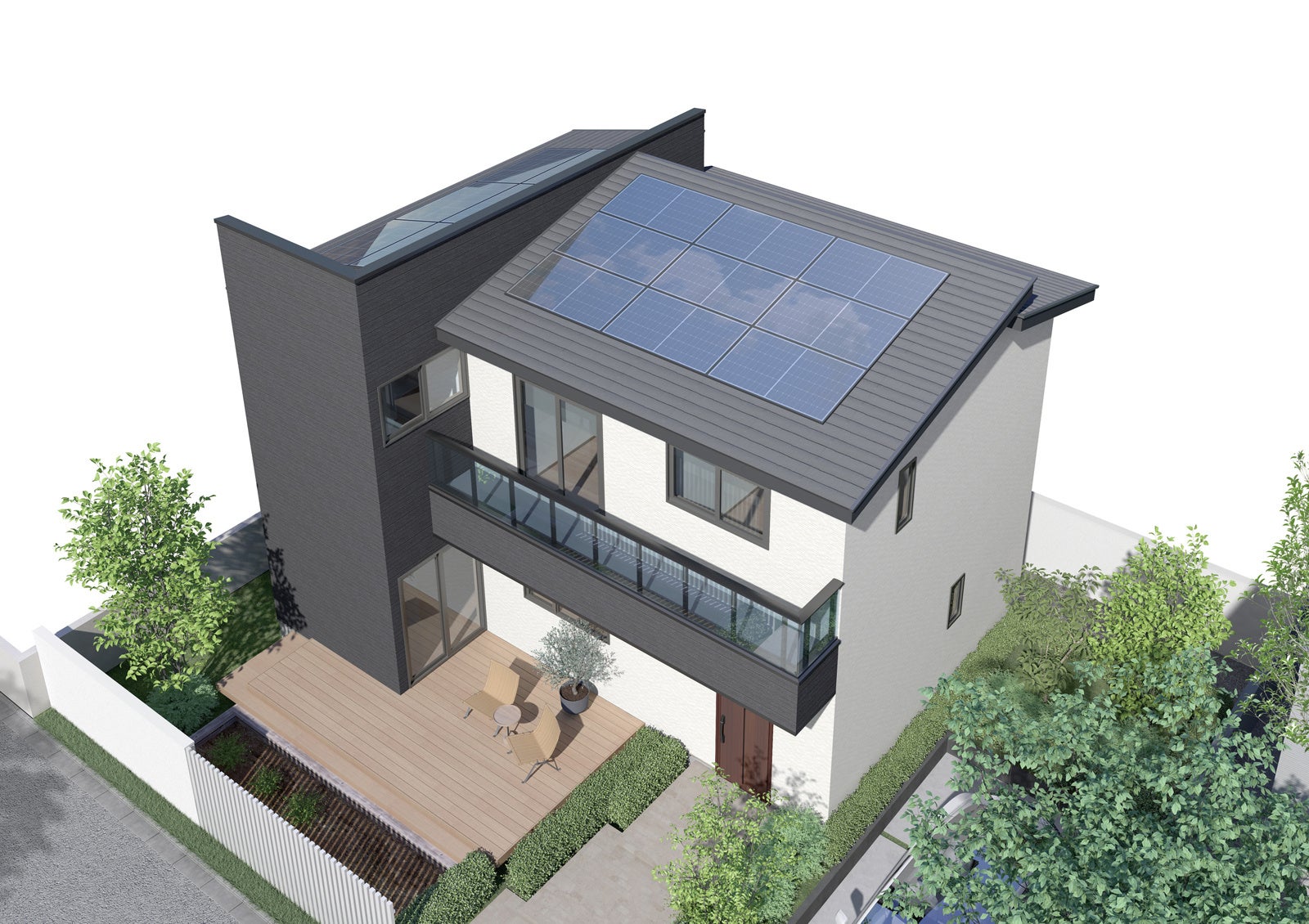 ZEH仕様の屋根形状イメージ