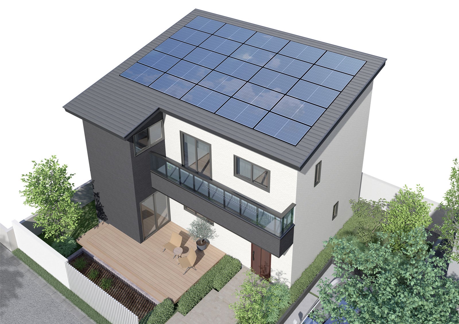 LCCM仕様の屋根形状イメージ