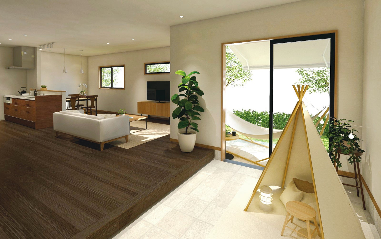 木造2階建て住宅「BASIE LIFE +（ベイシー ライフプラス）」「家事効率」プランイメージ