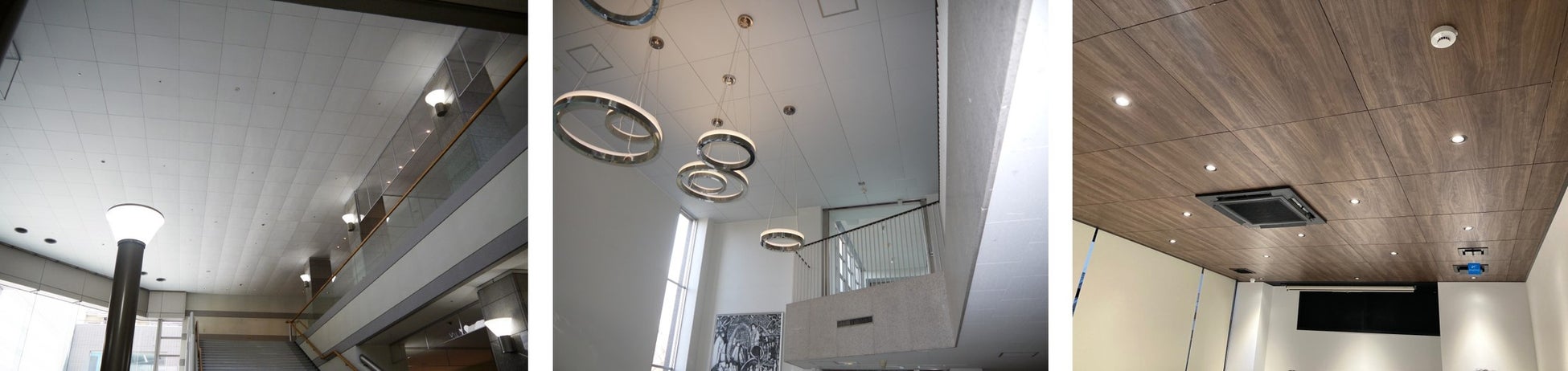 左から、仙台市 青年文化センター(2021年4月)、大阪公立大学 田中記念館(2022年11月)、パナソニックショウルーム鹿児島