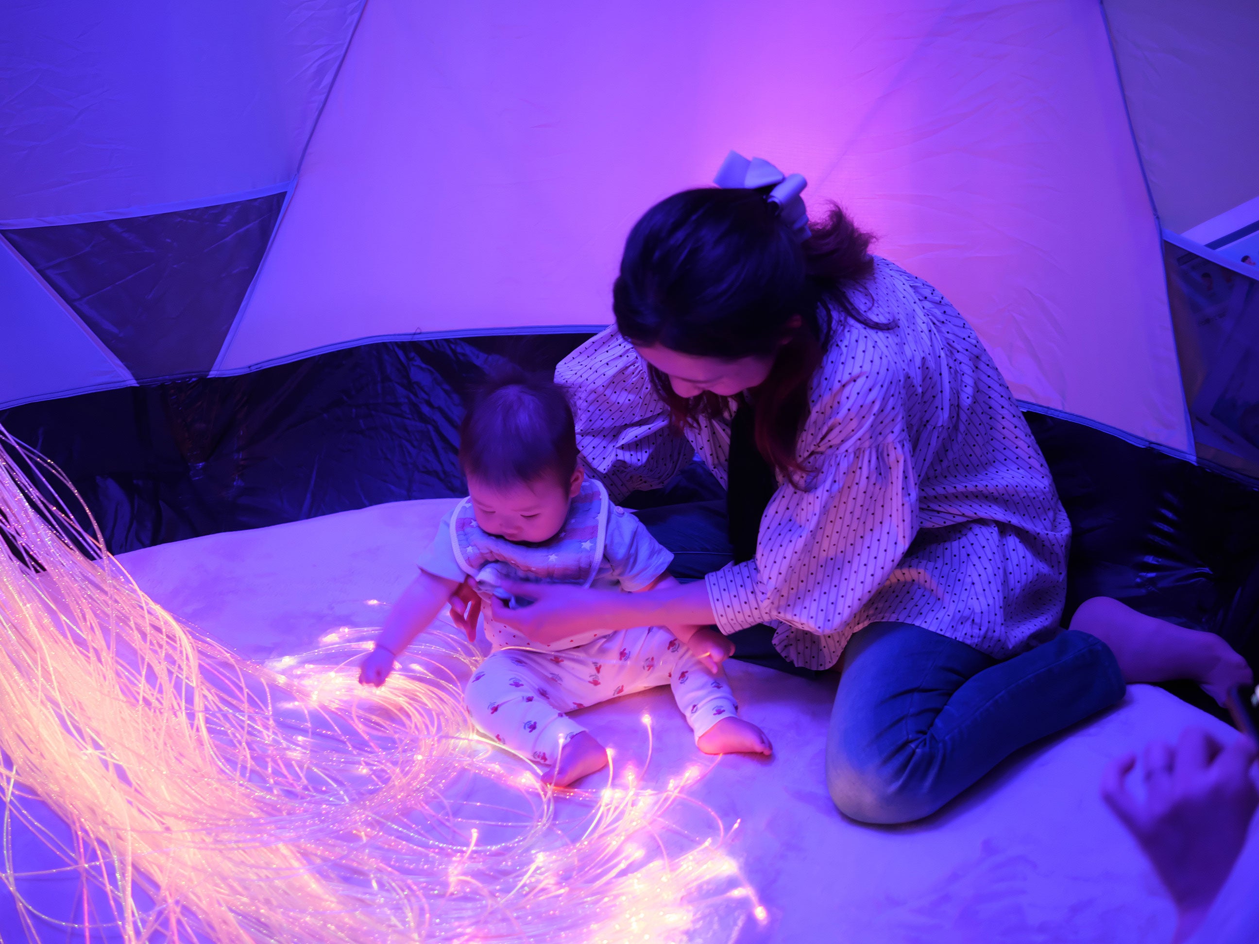 ▲センサリールーム体験の様子