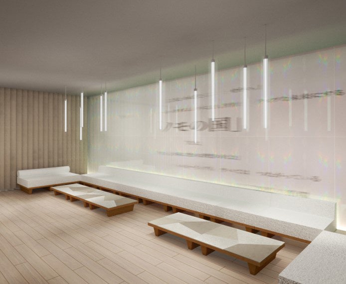 工場端材・廃材の活用（応接室）