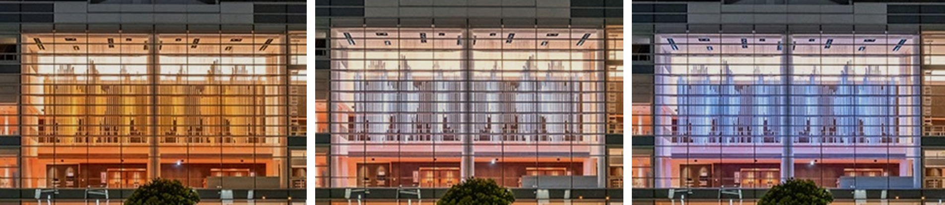 様々な色彩に変化が可能