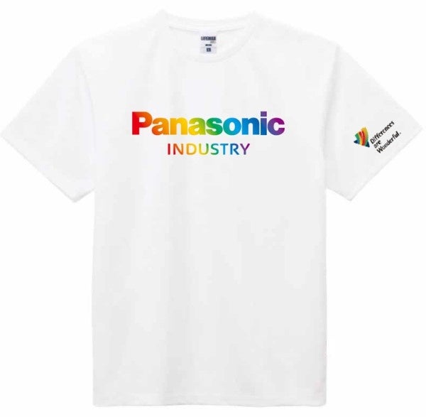 パナソニック インダストリーのオリジナルレインボーTシャツ