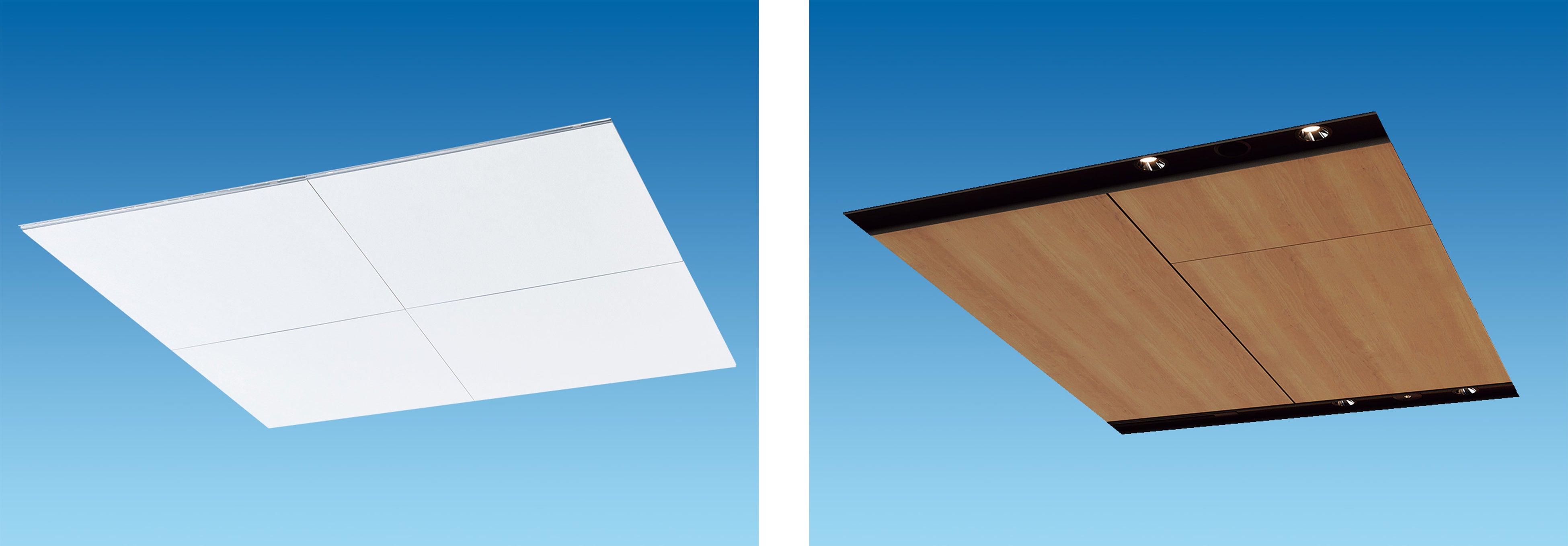 左：エアリライト（スクエアタイプ） 右：エアリライト（設備ラインタイプ）