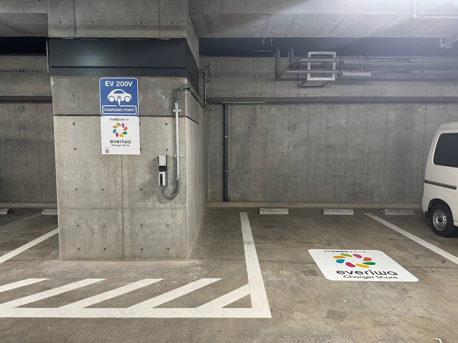 市川市役所地下駐車場