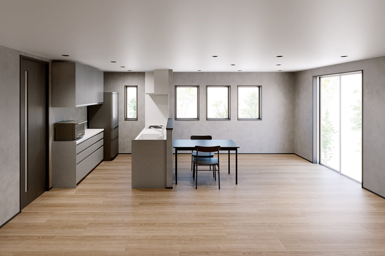 従来の対面キッチンプラン（LDK）