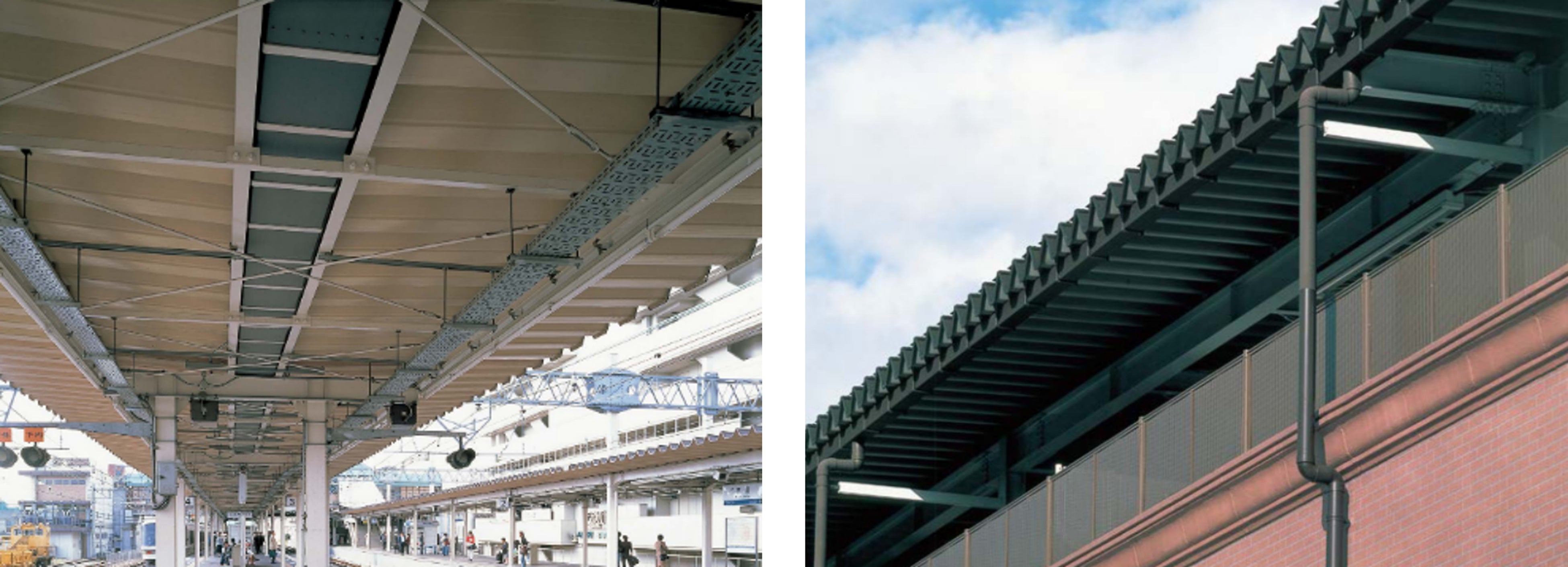 谷コイル（左：（ねずみ）鉄道関連施設、右：（くろ）鉄道関連施設）