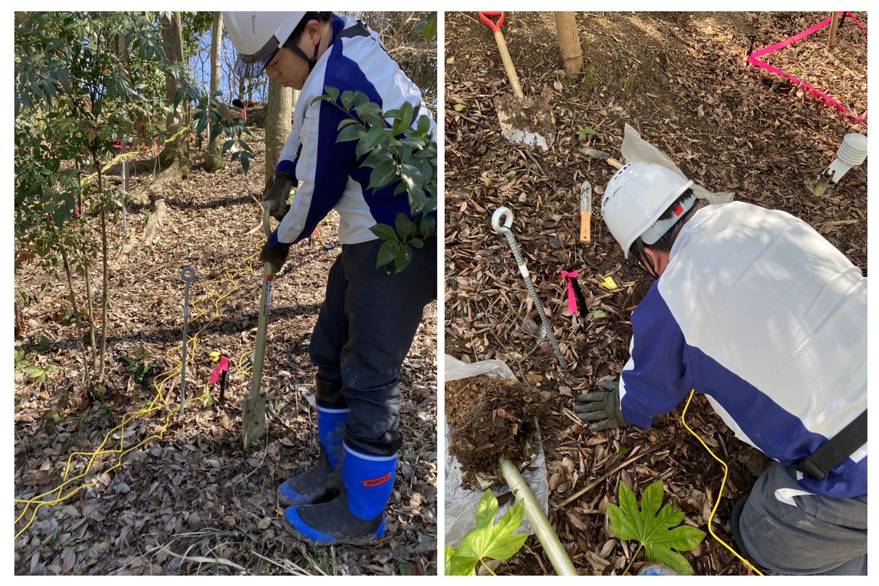 環境センサ設置作業の様子