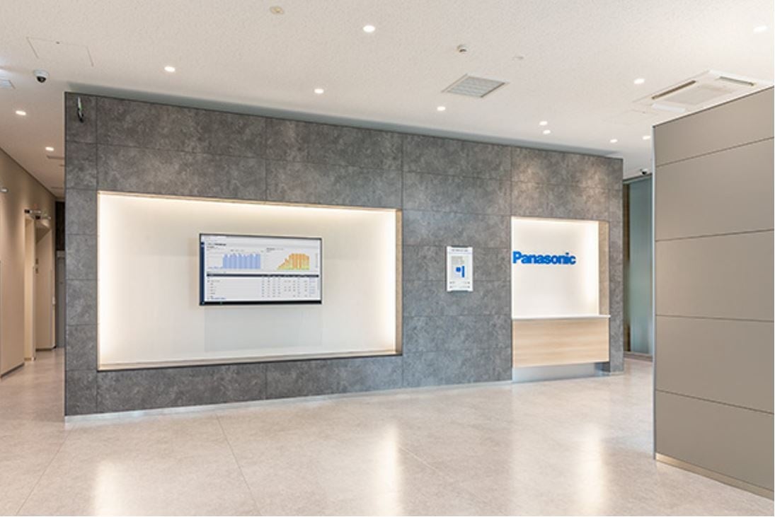 デジタルサイネージに映るPanasonic HVAC CLOUD