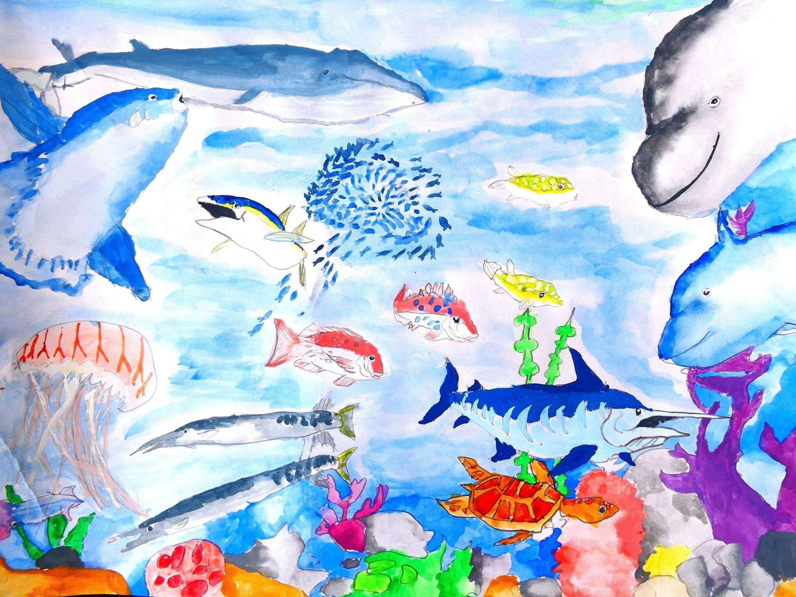 【優秀賞】「ぼくがゆめみる海」岡野 伊吹さん（2年生）