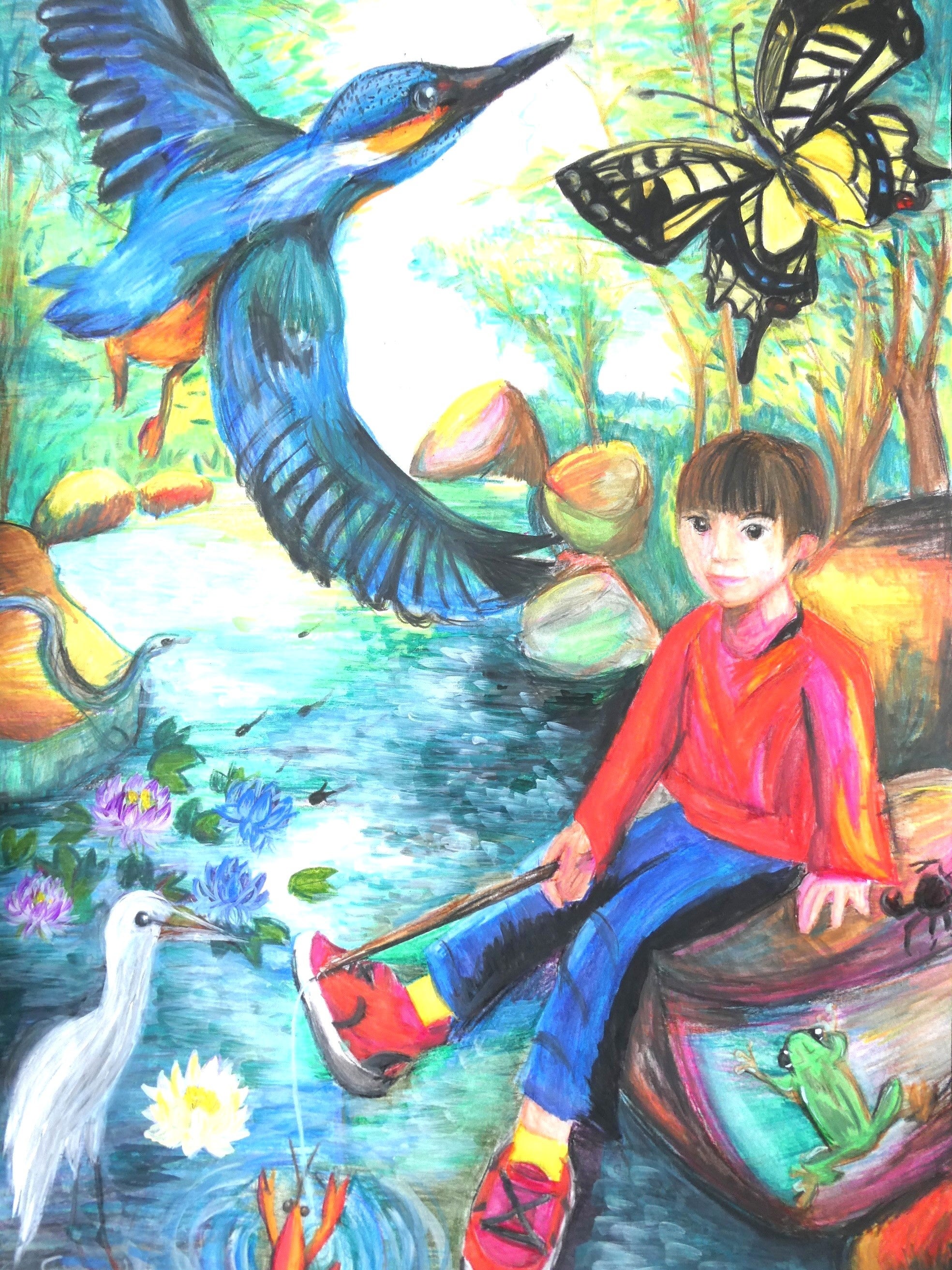 【優秀賞】「ぼくのひみつの池」清水 新太さん（6年生）